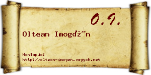 Oltean Imogén névjegykártya